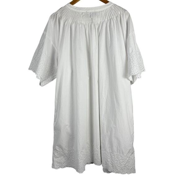 J. Crew Plus White Jolie Dress in Eyelet Regenerative Cotton Poplin Size XXL - Picture 5 of 11